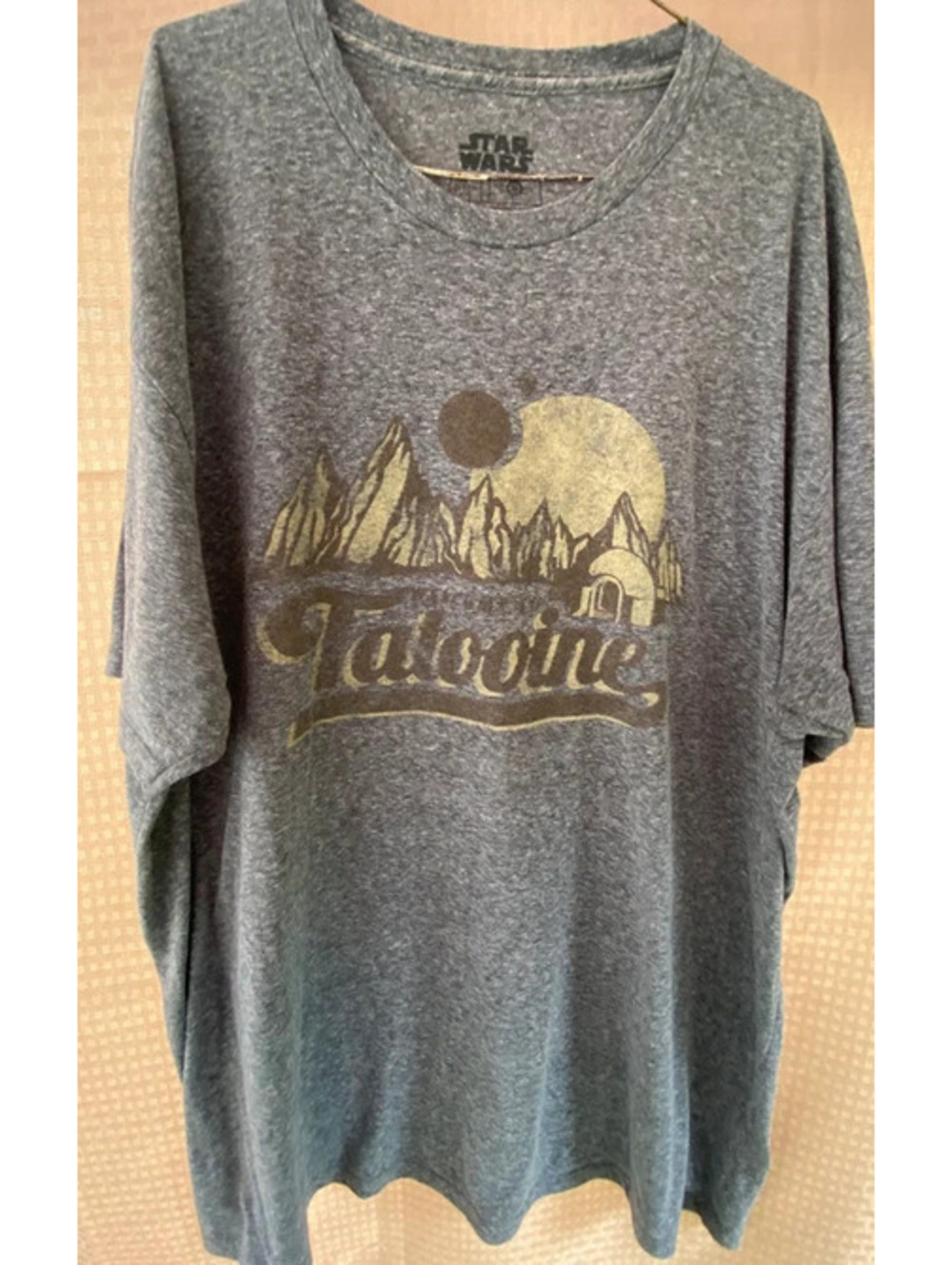 Star Wars Welcome to Tatooine Gray Tissue Tee T Shirt Size 2XL